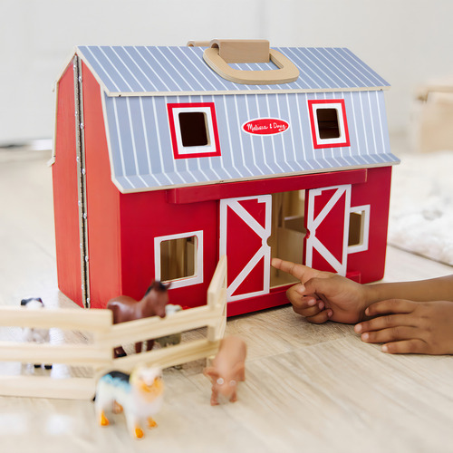 Granja de Madera Plegable Melissa & Doug Fold and Go con 7 Figuras de Animales