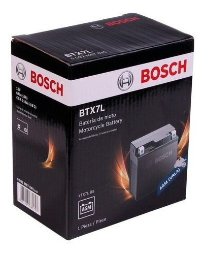 Batería Bosch Ytx7l-bs = Btx7l-bs Ybr Xtz Ys 250 Fas Motos