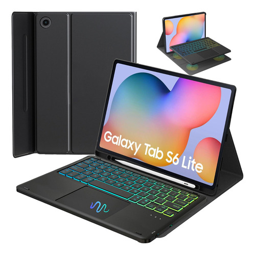 Funda+táctil Iluminado Teclado+ratón For Galaxy Tab S6 Lite