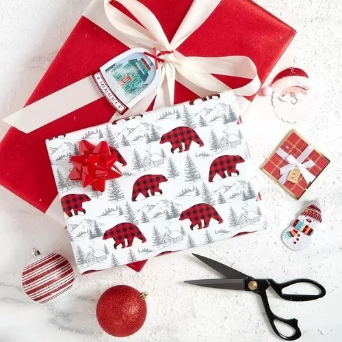 Rollos De Papel Para Regalo Diseño Elegante Rojo Kirkland