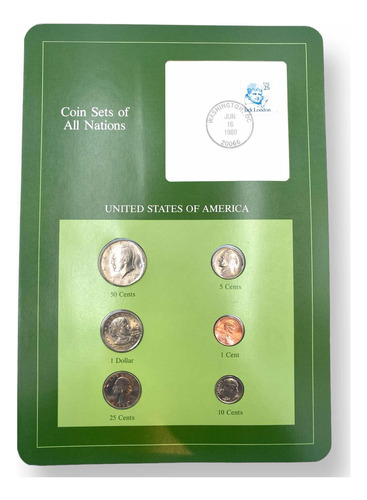 Wow Set 6 Monedas De Estados Unidos Continente Americano