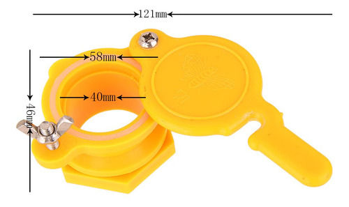 38mm Functional Yellow Honey Gate Beekeeping Tool