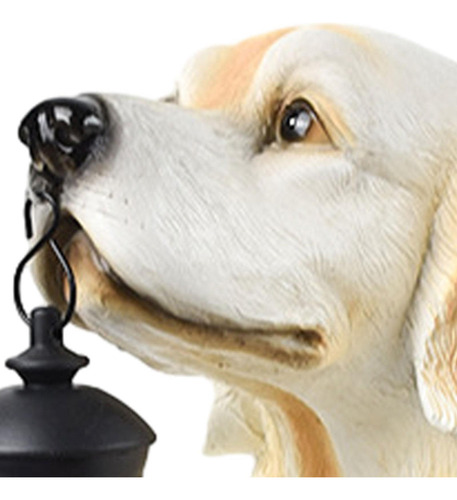 Estatua De Perro De Jardín Con Luz Solar, Figura Estilo A