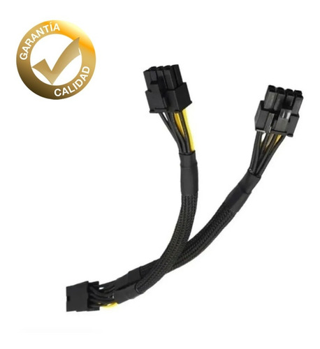 Imagen 1 de 6 de Cable Adaptador Splitter Pcie 6 A 2x 8 Pin (6+2) Mineria
