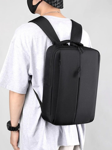 Mochila Notebook Anti Robo Seguridad Con Usb Mod31 - Impacto Color Negro Diseño De La Tela Lisa