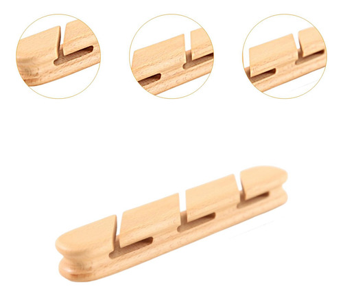 Organizador De Cables Autoadhesivo Multiusos Grande Madera