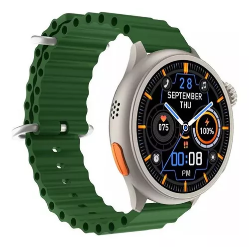 Funda táctil NFC de pago impermeable para reloj inteligente para hombre,  color verde