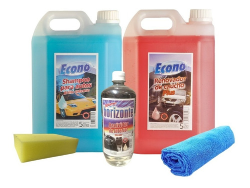 Shampoo Para Auto + Renovador Caucho + Silicona Envío Gratis
