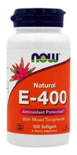 Vitamina E 400 Ui Con Mix De Tocoferoles 100 Softgels Now