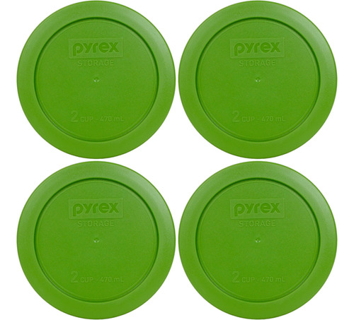 Paquete Pyrex - 4 Artículos: 7200-pc Tapas De Plástico Verde