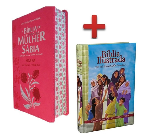 Bíblia De Estudo Da Mulher Sábia + Bíblia Infantil Ilustrada