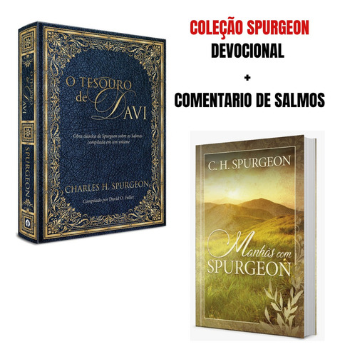 O Tesouro De Davi E Manhãs Com Spurgeon: Comentario De Salmos E Devocional, De Charles Spurgeon., Vol. 1. Editorial Pão Diário, Capa Mole Em Português