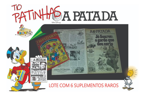 Super Lote Com 6 Tio Lote 6 Edições Tio Patinhas Com Jornal A Patada / N° 192, 193, 194, 195, 197 E 198 / Excelentes (190 E 191 Já Vendidas) (Usado)