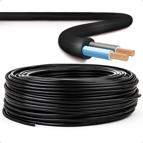 Fio Cabo Pp Flexível 2 Vias 1,50mm Extensão Rolo 100 Metros