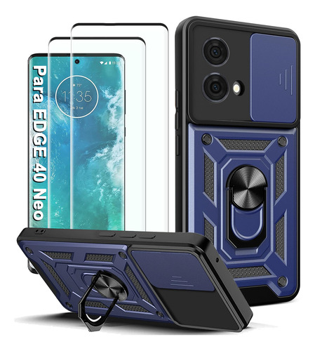 Funda Para Motorola Edge 40 Neo Con Uso Rudo Case + 2micas