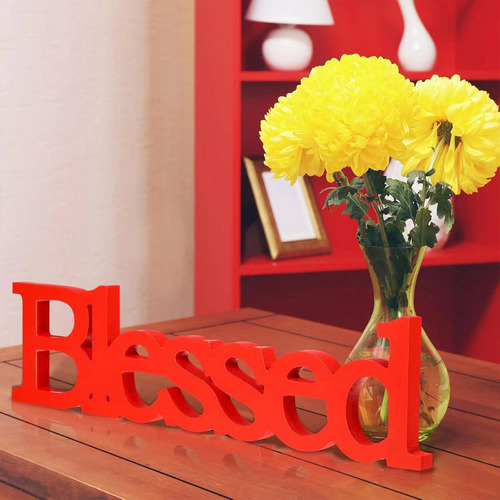 De Mesa De Letras Bendecidas Decoración De Pie Decoración