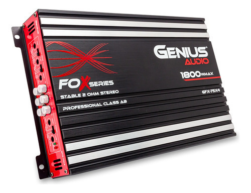 Gfx-75x4 Genius Amplificador, Sound Quality 4 Canales Full Color Negro