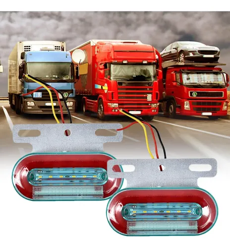 Biqiure 6 Luces Laterales LED Blancas De 4 Pulgadas (12V-24V) - Indicador De Posición Para Remolque, Camión, Caravana, Autobús