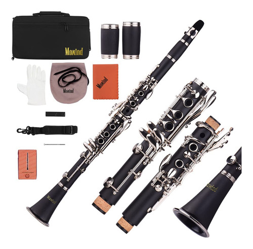 Clarinete Bb Flat 17 Teclas Madera Estudiante Ews