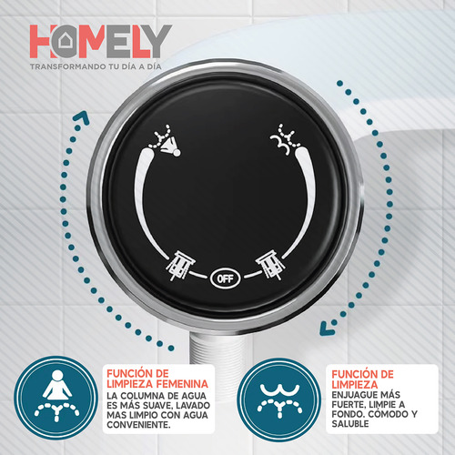 Bidet Ducha Homely Wc Inodoro Set Universal Flujo Ajustable