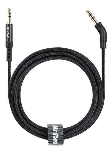 Cable De Audio Estereo 2,5mm A 3,5mm | Negro Trenzado, 2 M