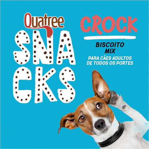 Petisco Para Caes Biscoito Quatree Snacks Crock Mix 400g
