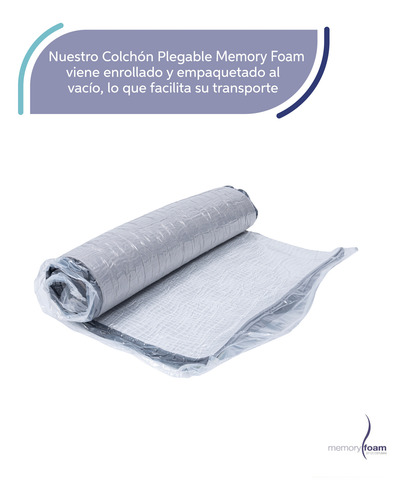 Pack Colchón Matrimonial Plegable + Sábanas + Almohada Blanco