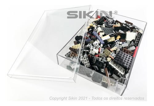 Caja organizadora acrílica Lego Lego de Lol, 30 x 20 x 5 colores, funda de regalo