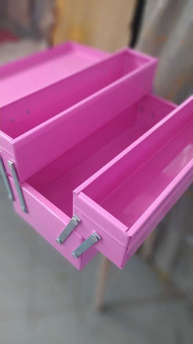 Caja Metálica Papagno Rosa Chicle Con Fuelle