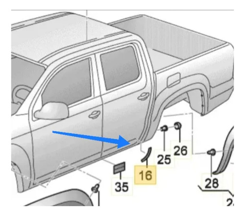 Lamina Protectora Tra Izq Contra Piedras Vw Amarok Original