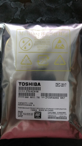 Disco Duro Interno  -  Hd 1 Tb 3.5 Toshiba Nuevo