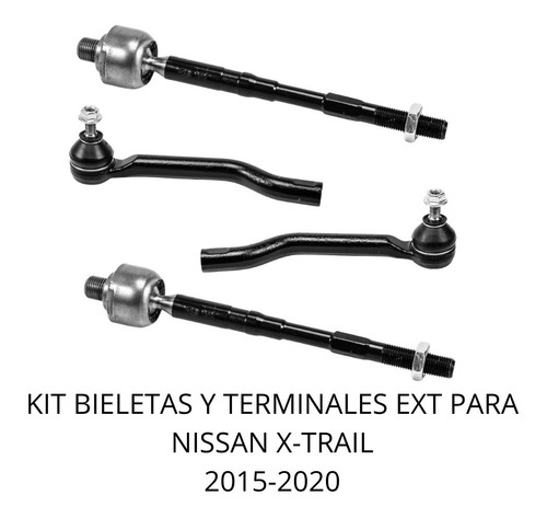 Kit Bieletas Y Terminales Ext Para Nissan X-trail 2015-2020