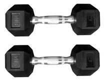 Comprar Par De Mancuernas Hexagonal Caucho 10lb Gym Crossfit