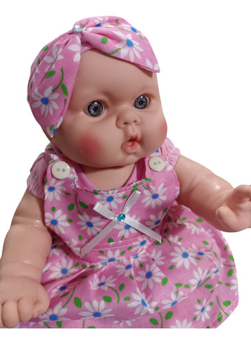 Muñeca Bebé Grande 32 Cm Con Vestido Articulable