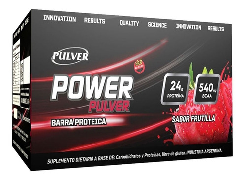 Power Bar Caja 12 Unid Pulver Barra Proteíca Sin Tacc