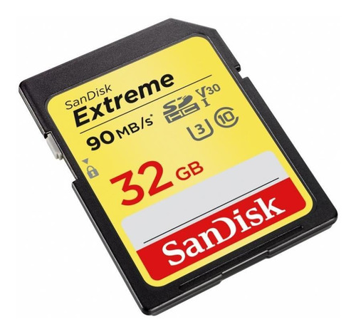 Imagen 2 de 3 de Memoria Flash Sandisk Extreme, 32gb Sdhc Uhs-i Clase 10