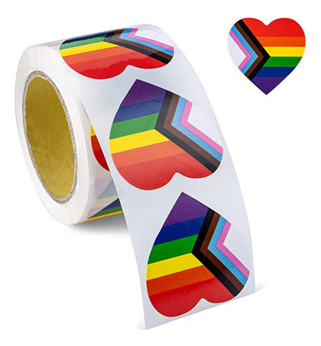 (a) Adesivos Gay Pride Em Formato De Coração/quadrado Gay Pr