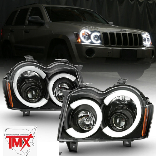 Faros  2005-2007 Jeep Grand Cherokee Led Tube Drl Proyector 