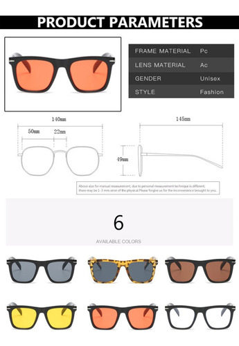Gafas De Sol Cuadradas Clásicas Para Hombre Y Mujer, Diseño