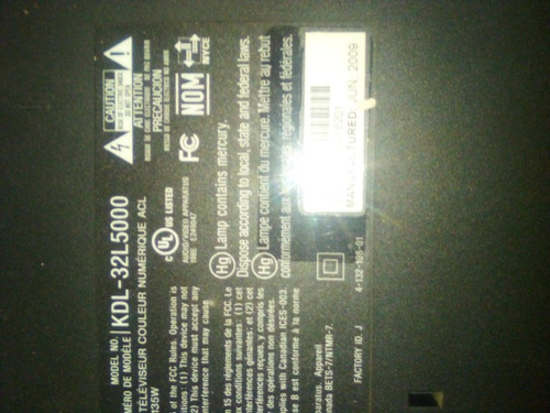 Tv Sony Kdl32 L5000 Para Repuesto 