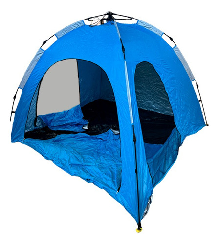 Carpa Playera Automática Aluminizada Grande Protección Uv Color Celeste