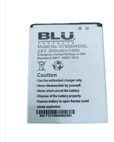 Bateria Pila Blu Life 8 Win Hd D572 W510