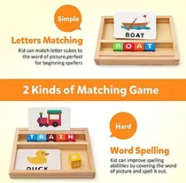 Comprar Juego De Ortografía De Bloques De Madera Coogam, Letras Del