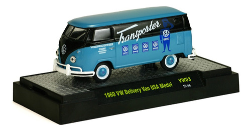 M2 1960 Vw Delivery Van Usa Model Auto-thentics Vw03 Azul