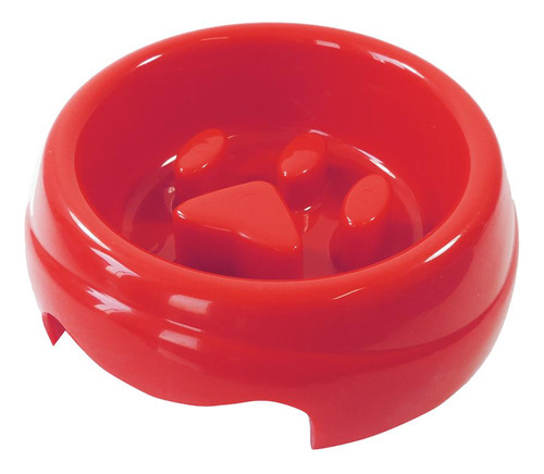 Comedouro Plastico Coma Melhor Furacaopet (vermelho)