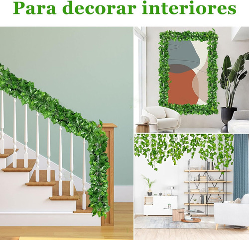 10pcs Enredaderas De Follaje Artificial Guías Colgantes Hoja De Potus