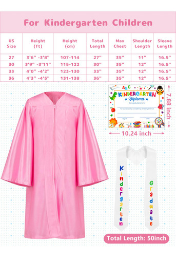 Para Conjunto De Birrete Y Toga De Graduación De Jardín De /