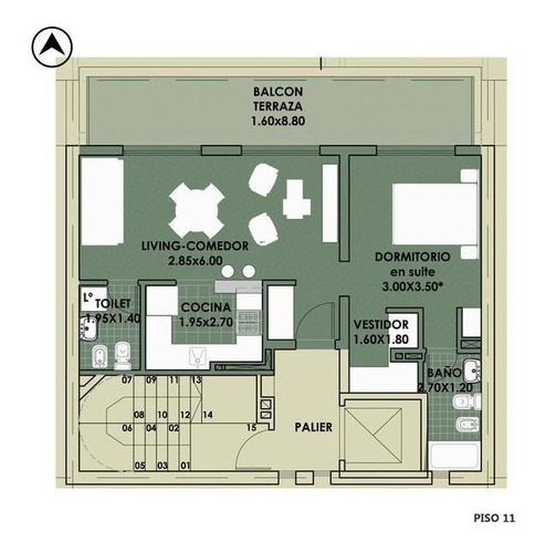 Imagen 19 de 20 de Departamento 1 Dormitorio En Venta - Parque España