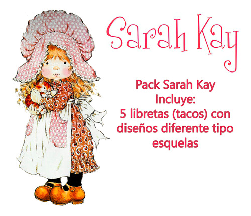 Sarah Kay Pack 5 Libretas Encoladas Con Esquelas - Tacos