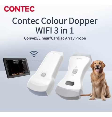 Ultrasonido Veterinario Inalámbrico, Convexo Y Lineal Contec